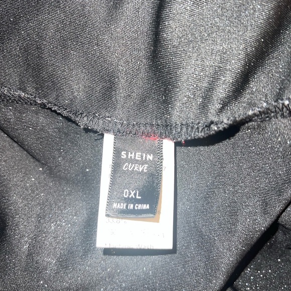 SHEIN Curve 0XL Silver and Black One Shoulder Dress - Picture 4 of 4